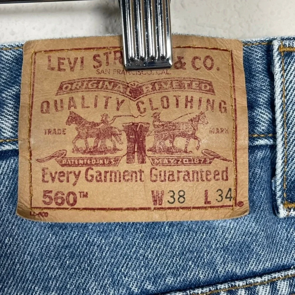 Levi's 560 Comfort Fit Jeans Mens‎ 38x34 Blue Excellent Tapered Leg Denim